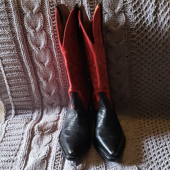Nine West Evie western boot red Black 5 1/2 - Picture 3 of 15
